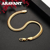925 Silver 18K 6MM Snake Chain Bracelet