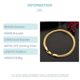 925 Silver 18K 6MM Snake Chain Bracelet