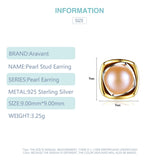 925 Silver 18K Pearl Earring For Women Jewelry Gift