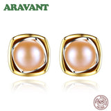 925 Silver 18K Pearl Earring For Women Jewelry Gift