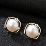 925 Silver 18K Pearl Earring For Women Jewelry Gift