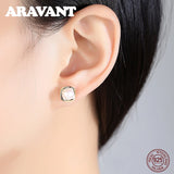 925 Silver 18K Pearl Earring For Women Jewelry Gift
