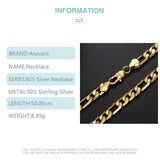 925 Silver 18K 8mm Necklace Chains Men Women Jewelry