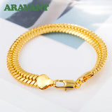 925 Silver 18K 9MM Bracelet Chain Men Women Jewelry