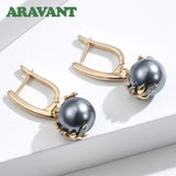 925 Silver 18K Pearl Long Dangle Earring for Women Jewelry Gift