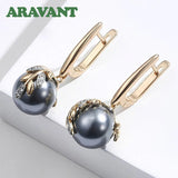 925 Silver 18K Pearl Long Dangle Earring for Women Jewelry Gift