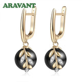 925 Silver 18K Pearl Long Dangle Earring for Women Jewelry Gift