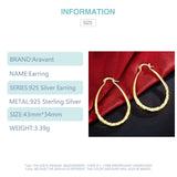 925 Silver 18K Hoop Earring Women Jewelry