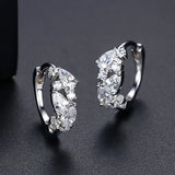 925 Silver 18K Hoop Earrings Wedding Jewelry