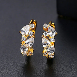 925 Silver 18K Hoop Earrings Wedding Jewelry