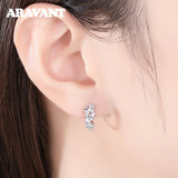 925 Silver 18K Hoop Earrings Wedding Jewelry