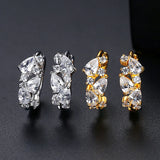 925 Silver 18K Hoop Earrings Wedding Jewelry