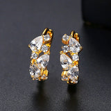 925 Silver 18K Hoop Earrings Wedding Jewelry