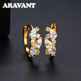 925 Silver 18K Hoop Earrings Wedding Jewelry