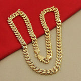 925 Silver 18K Link Chain Necklace For Women Men Jewelry