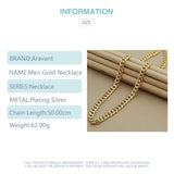 925 Silver 18K Link Chain Necklace For Women Men Jewelry