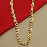 925 Silver 18K Link Chain Necklace For Women Men Jewelry