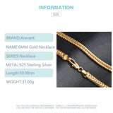 925 Silver 18K Necklace Chains For Men Women Jewelry