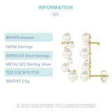925 Silver 18K Pearl Ear Cuff Clip Earrings For Women