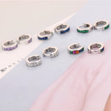 925 Silver 18K Round Circle Hoop Earrings for Women Statement Jewelry