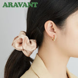 925 Silver 18K Round Hoop Earrings For Women