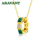 925 Silver Round Necklace Chain 18K Women Jewelry