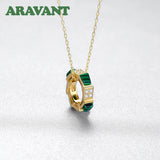 925 Silver Round Necklace Chain 18K Women Jewelry