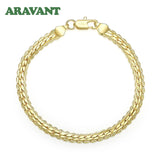 925 Silver 18K Sideways Bracelet Chain Men Women