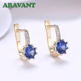 925 Silver Zircon Hoop Earrings Wedding Party Jewelry