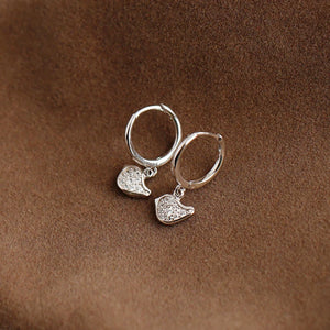 925 Silver 18k Plate Korea Small Animal Bird Pendant Zircon Earring