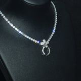 925 Silver High Jewelry Jade Tourmaline Pendant Necklace