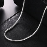 925 Silver 1MM/2MM/3MM Snake Chain Necklace DIY Jewelry 40-75cm Long Chain