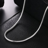 925 Silver 1MM/2MM/3MM Snake Chain Necklace For Men Women