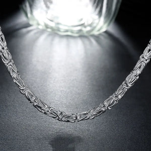 925 Silver 20 Inch 5mm Chain Necklace Wedding Engagement Party Jewelry