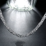 925 Silver 20 Inch 5mm Chain Necklace Wedding Engagement Party Jewelry