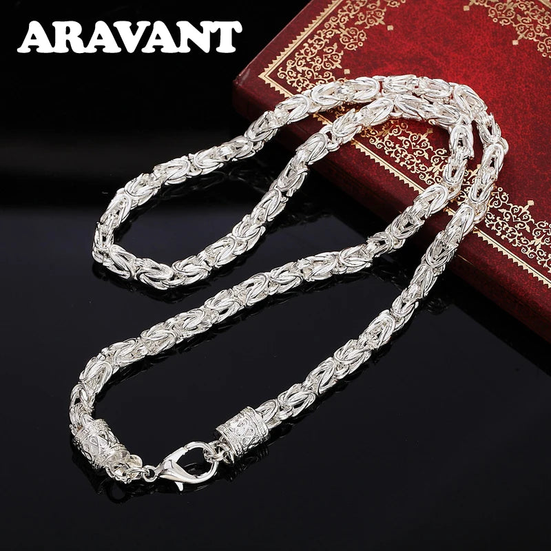 925 Silver 20 Inch Necklace Chains for Men Women
