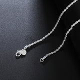 925 Silver 2mm Rope Chain Necklace 16-30 Inch Charm Jewelry