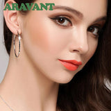 925 Silver Circle Hoop Earrings For Women