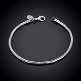 925 Silver Snake Chain Bracelet 3MM/4MM