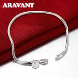 925 Silver Snake Chain Bracelet 3MM/4MM