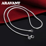 925 Silver 3MM Link Chain Necklace Unisex Jewelry