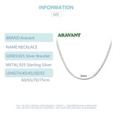 925 Silver 3MM Link Chain Necklace Unisex Jewelry