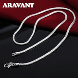 925 Silver 3MM Link Chain Necklace Unisex Jewelry