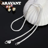 925 Silver 3MM Link Chain Necklace Unisex Jewelry