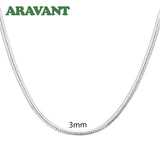 925 Silver 3MM Link Chain Necklace Unisex Jewelry