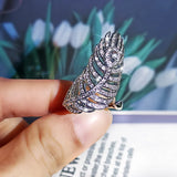 925 Silver Feathers Jewelry Set For Women Anniversary Gift