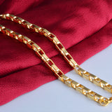 925 Silver 4MM 18K Necklace Big Box Chains Men Women Jewelry