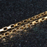 925 Silver 4MM 18K Necklace Big Box Chains Men Women Jewelry