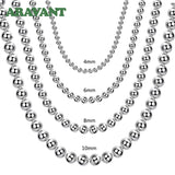 925 Silver Bead Chain Necklace Men Women Jewelry
