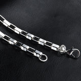 925 Silver 4MM Box Chain Bracelet Women Jewelry